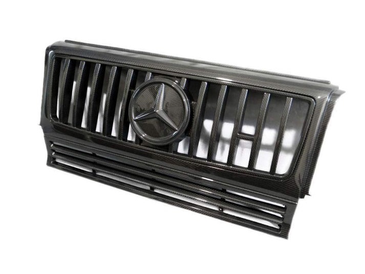 Carbon Fiber Front Grill W463 to W463A for Mercedes-Benz G-Wagon 3pcs Set
